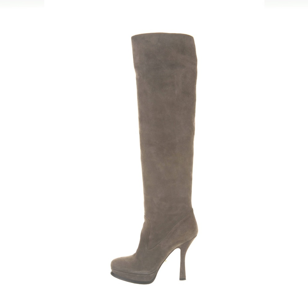 PRADA platform heeled suede boots